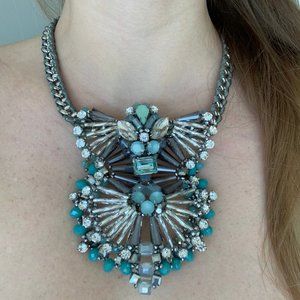 Handmade statement necklace with turquoise stones